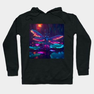 Dragonfly on Lotus Hoodie